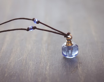 Blue Petite Essential Oil Aromatherapy Diffuser Necklace