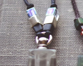 Clear Miyuki Cube Essential Oil Aromatherapy Diffuser Necklace