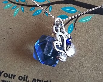 Swans Essential Oil Aromatherapy Diffuser Necklace w/Sterling Silver Chain