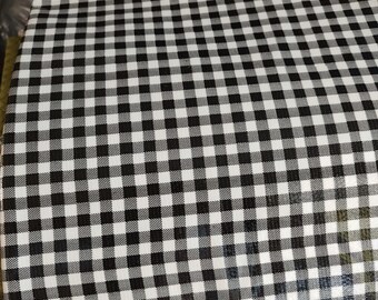 OILCLOTH!! Rare black & white checkered thick fabric we used for kitchen tablecloths! Many other uses too Placemats, Dog/Cat food mats,apron
