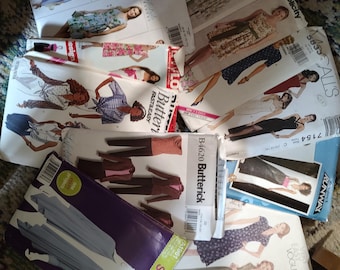 30-35 Woman size 6-22!  sewing PATTERNS!! Vintage 70s to 2000s. Most haven't been used. Vintage are used. A steal at this price!