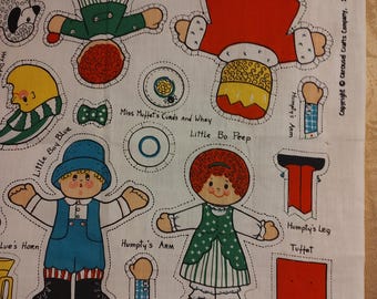 Vintage 1979 NURSERY RHYME character dolls to stuff! Plus accessories!! Tuffet, sheep, horn, Whey! 56 years old like new!! OFFER