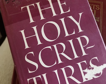 Jewish Holy Book!  HOLY SCRIPTURES original 1917.  This is the 1955 issue. Beautiful , no markings! hardback, paper cover.