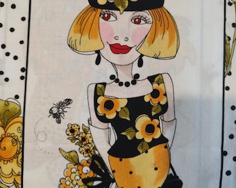 Loralie Harris!! by the square or buy all. RARE BEE Ladies in green, yellow, black. 17 squares asst themes 5 dollars each. Pick square OBO