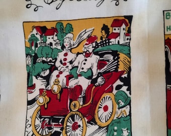Sweet Adeline design cotton fabric from Red Rooster. Wonderful vintage depictions of life in the '20s or 30s!! 15 different scenes! 1 ydx44"