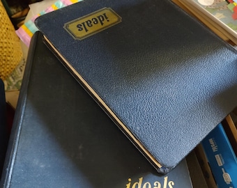SCARCE! Five vintage 1950s issues of IDEALS magazines original blue binder! Set 2 *I have 2 others in my store! Buy all & combine s/h