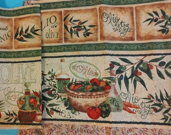 Italian Olive Oil Fabric Panel, Ready-to-Sew Projects, 2 Yards (South Seas Imports)
