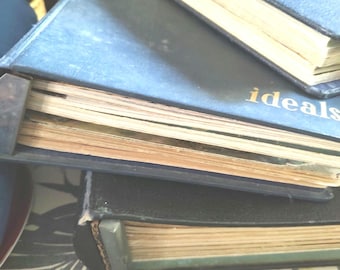 50% Off! SCARCE! Offer?  Five vintage 1950s issues of IDEALS magazines! in original blue binder! No. 1 set of 5. See my 2 others in my store