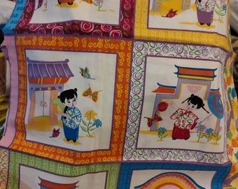 LANTERN FESTIVAL by Panel Mill . Little Asian girls in various scenes. Butterflies, Lanterns, Umbrellas, Flowers. So cute and colorful!