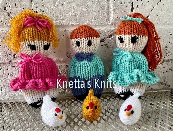 2-Pack Knitted Doll Craft Kits For Kids – Wooden Knitting Dolls For Creative Play & Skill Building-918072