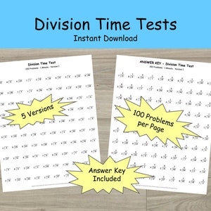 Division Worksheets - Mad Math Minute - Third and Fourth Grade Math ...