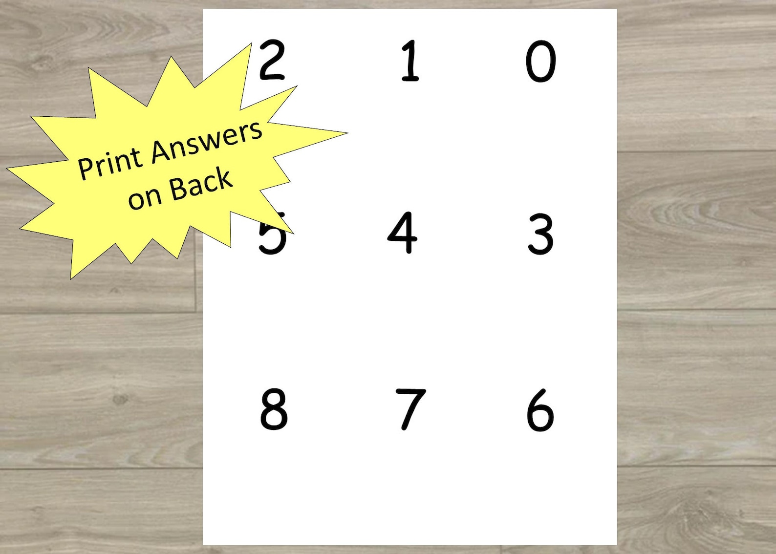 Subtraction Flash Cards Numbers 0-9 - Printable Math Facts - Single ...