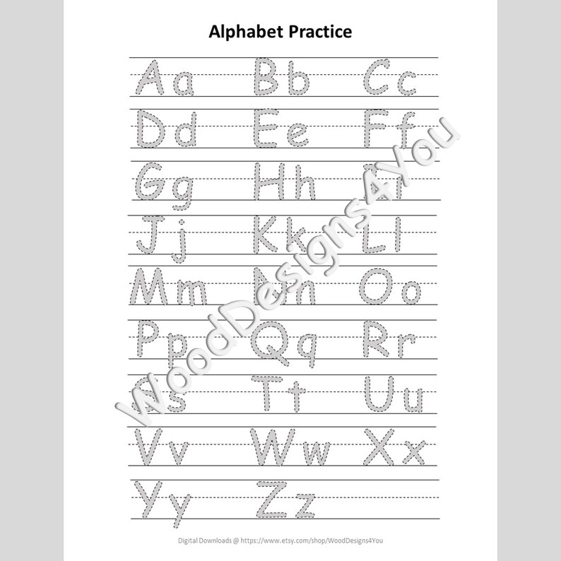 Learn to Write ABC Worksheets Alphabet Practice Write | Etsy