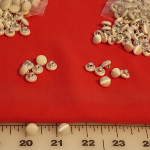 Ivory Slipper Satin Bridal Buttons -size 18L