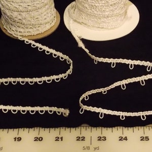 White Button Loop / Bridal Button Loop Tape