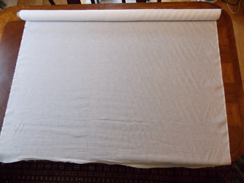 Light-weight White Linen // Limerick Linen // Lightweight Linen fabric by the yard image 3
