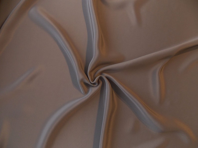 4ply Silk Crepe Fabric by the Yard Stone / Taupe Etsy