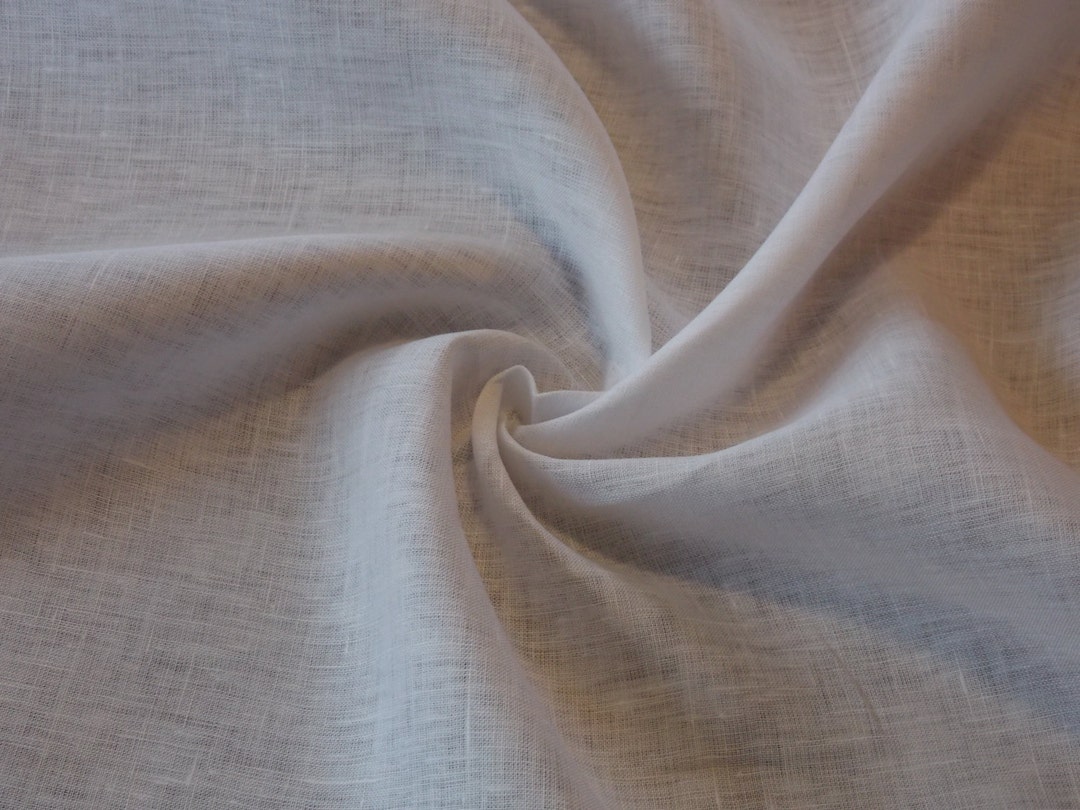 Lightweight White Linen // Limerick Linen // Lightweight Linen Fabric by the Yard Etsy