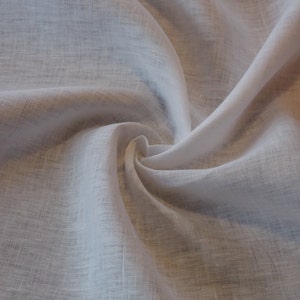 Light-weight White Linen // Limerick Linen // Lightweight Linen fabric by the yard image 1