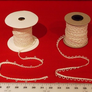 Ivory Button Loop / Bridal Button Loop Tape