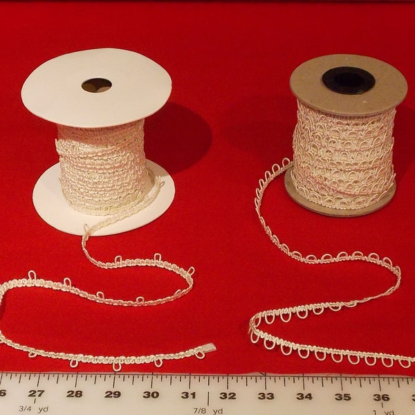 Ivory Button Loop / Bridal Button Loop Tape