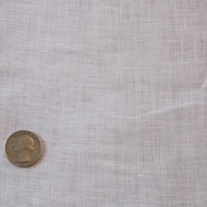 Light-weight White Linen // Limerick Linen // Lightweight Linen fabric by the yard image 2