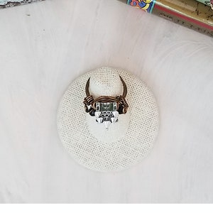 Castle Ring in Black, Fairy Tale, Wedding, Bridesmaid, Gothic, Renaissance, Medieval, Choice of Colors and Metals