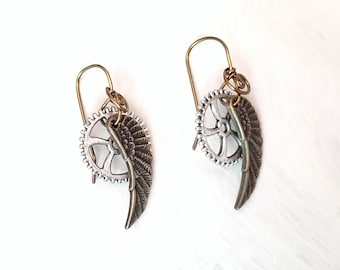 Steampunk Wing Earrings