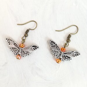Butterfly Earrings, Wedding, Bridesmaid, Art Nouveau, Belle Époque, Renaissance, Garden, Choice of Metals and Closure Types