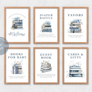 Paquete de letreros de mesa para baby shower (descarga digital)