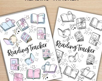 Coquette Book Tracker PDF, Bow Reading Log, Printable A4 A5 Digital Book Journal