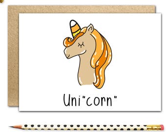 funny halloween card funny holiday cards cute halloween card candy corn unicorn cards