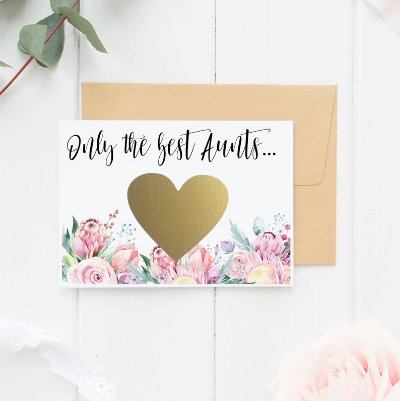 Scratch Off Cards Only The Best Aunts Get Promoted To Great Aunt Pregnancy Announcement Cards