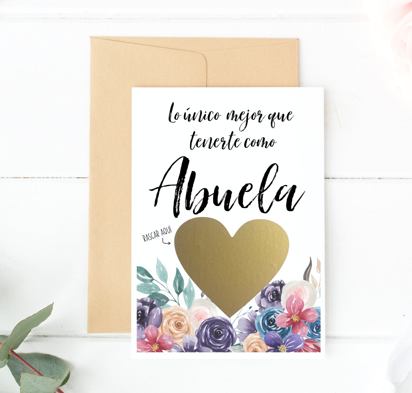 Pregnancy Announcements in Spanish Para Abuela Vas A Ver Etsy