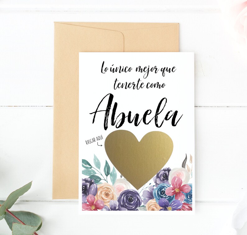 Pregnancy Announcements in Spanish Para Abuela Vas A Ver Etsy