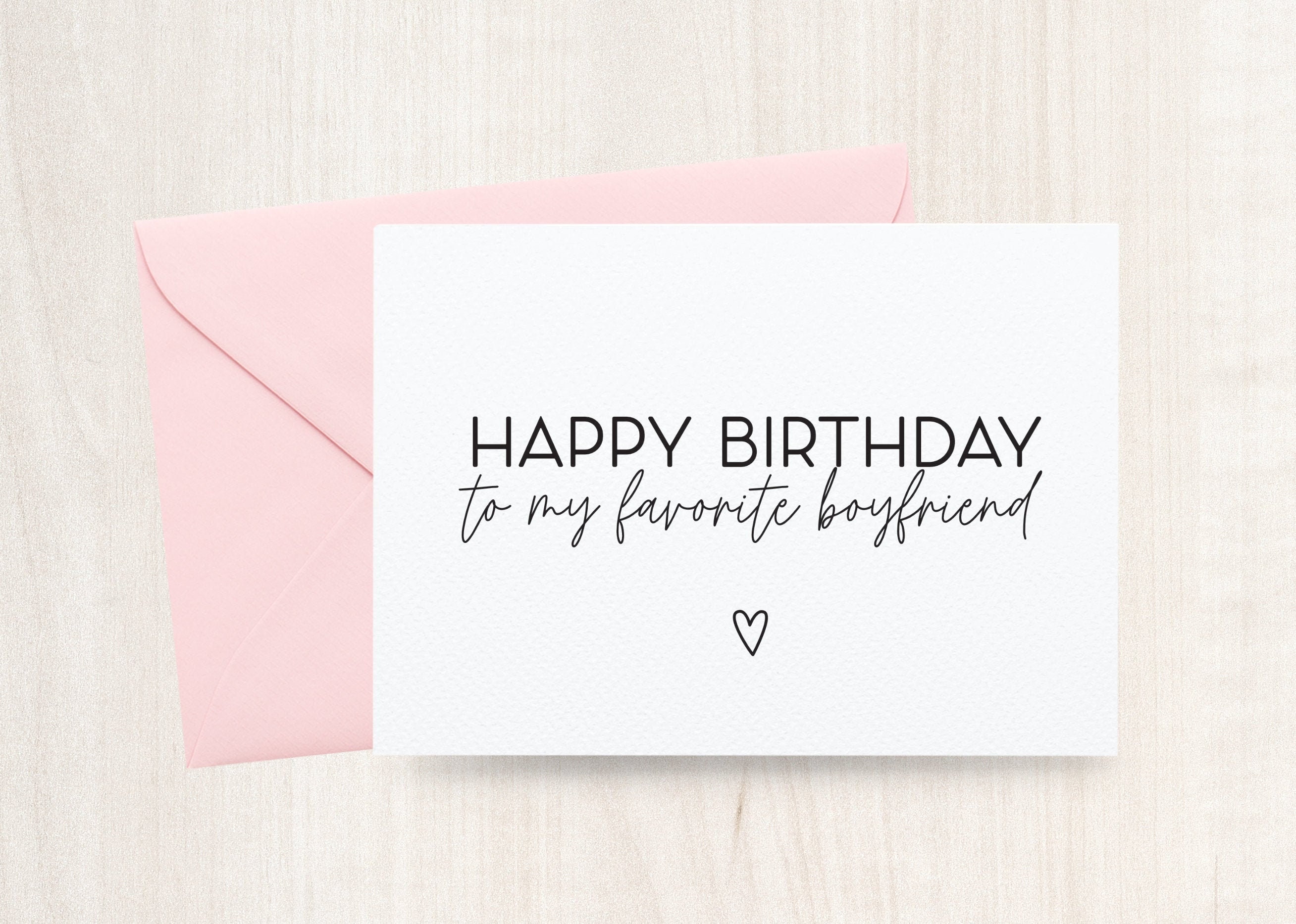 Birthday Card For Boyfriend, Boyfriend Card, To My Favorite Boyfriend