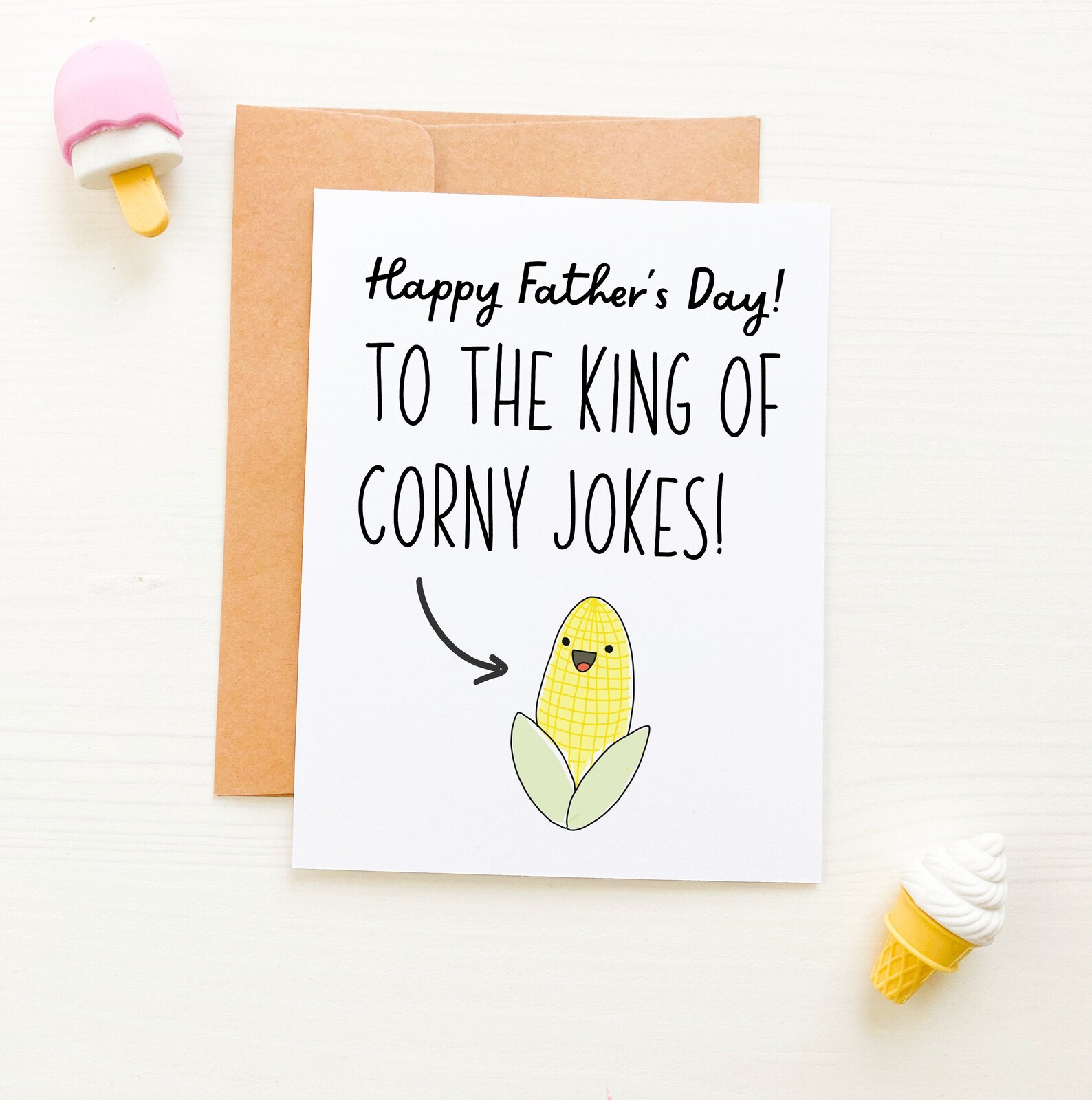 Corny Jokes Funny Father's Day Card For Dad Happy Etsy