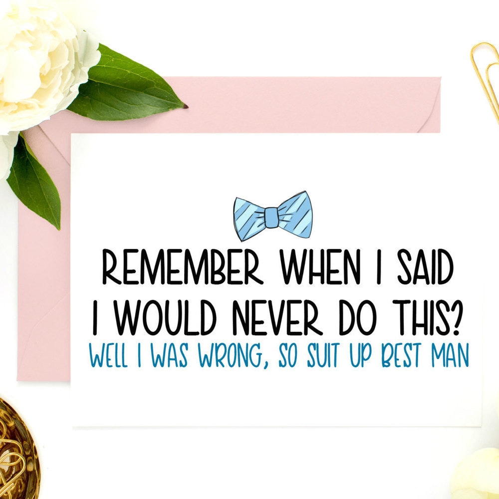 Funny Best Man Proposal Groomsman Asking Bridesmaid Will Etsy