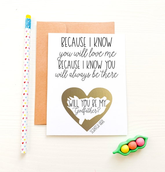 Godfather Card Will You Be My Godfather Godfather Gift - Etsy