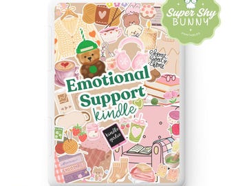 Emotional Support Kindle Insert | Cozy Sticker Collage for Paperwhite, Colorsoft, Basic & Scribe