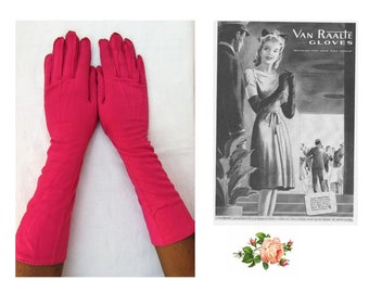 hot pink lace gloves