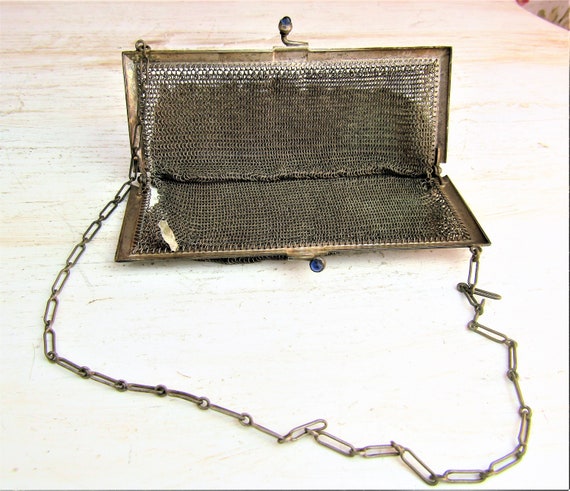 Antique 1910's Jeweled Mesh Bag 1910s Great Gatsb… - image 5