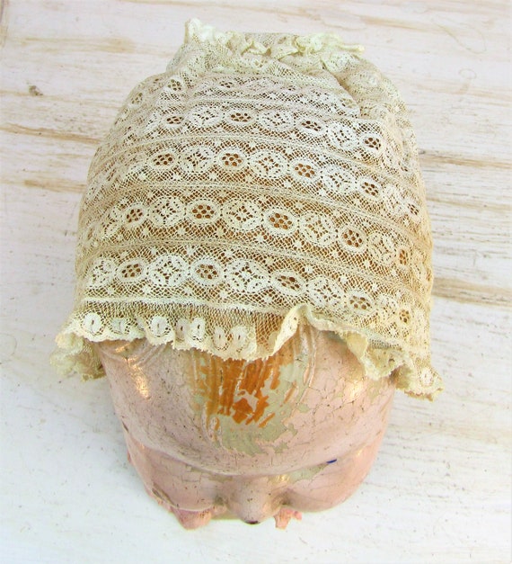 Antique Lace Baby Bonnet Antique Lace Baby Cap An… - image 6