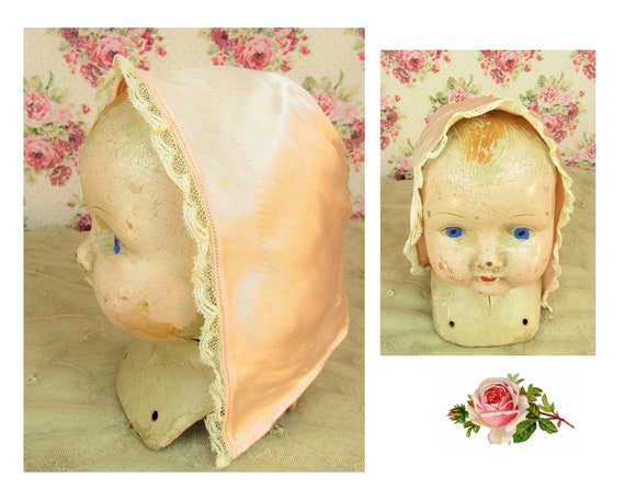 Vintage Satin Baby Bonnet Taille 3-6 mois Satin 1930 Bébé Bonnet Art Déco Baby  Bonnet - Etsy France