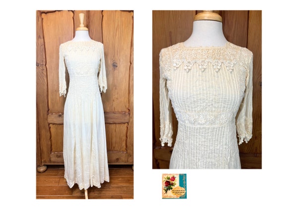 Antique Victorian Dress 1890’s Wedding Dress Vict… - image 1