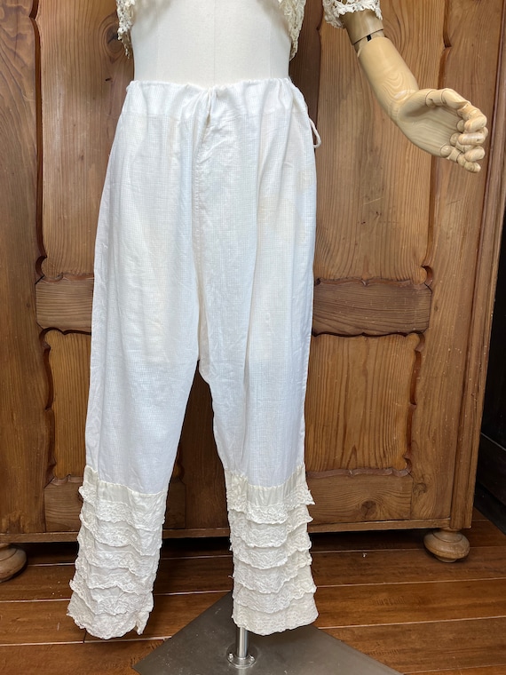 Antique Victorian Pantaloons 1800’s Long Bloomers… - image 2