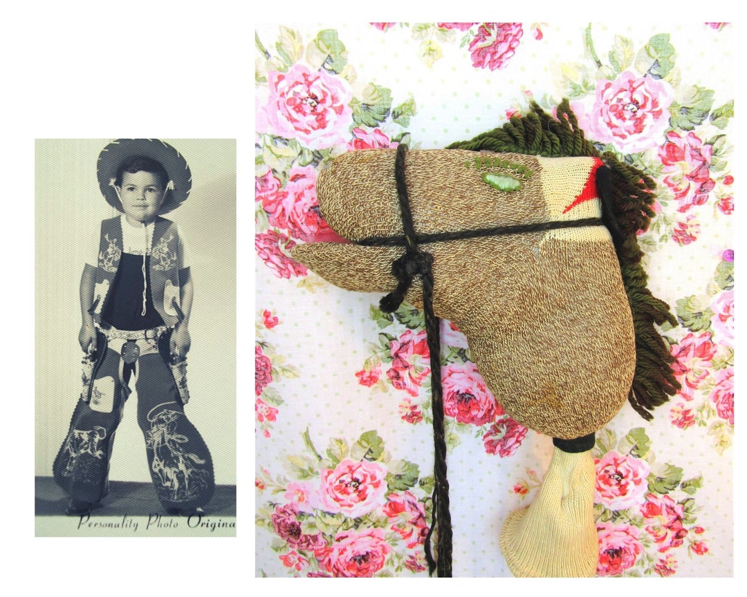 Vintage Hobby Horse Vintage Stick Horse Vintage Sock Stick Horse