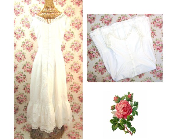 Antique Edwardian Hourglass Chemise Size Small Rom