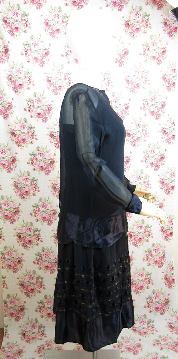 1920's Dress Flapper Dress Antique Drop Waist Dre… - image 3