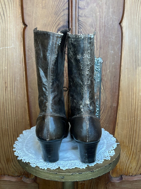 Antique Victorian Boots High Top Boots Edwardian … - image 4